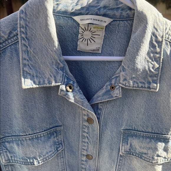 Offline by Aerie Classic Blue Denim Jean Jacket - Picture 2 of 7